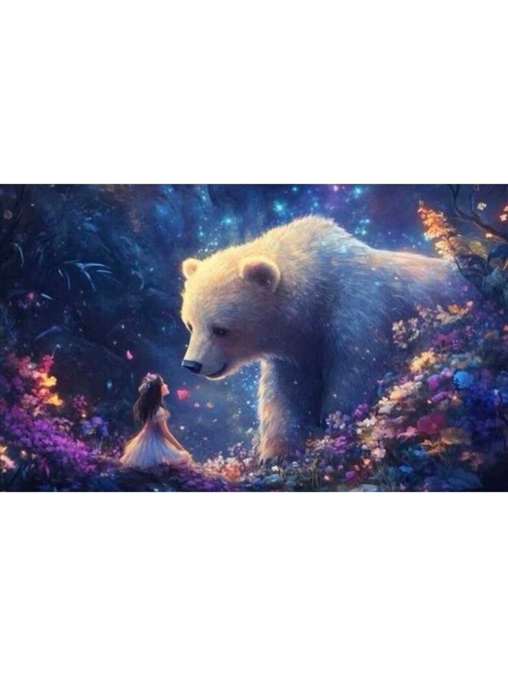 Fantasy Bear and Girl by Cameron Gray - Diamond Art Club